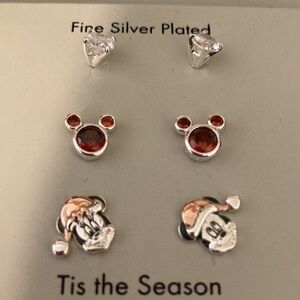 Disney Mickey Mouse Tis The Season To Be Jolly Earring Set